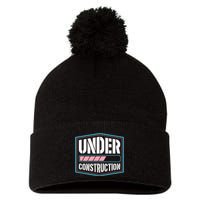 Under Construction Pride Transitioning Mtf Ftm Pom Pom 12in Knit Beanie