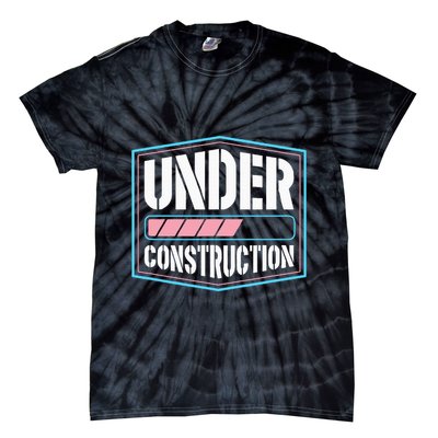 Under Construction Pride Transitioning Mtf Ftm Tie-Dye T-Shirt