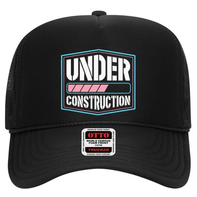 Under Construction Pride Transitioning Mtf Ftm Trucker Hat