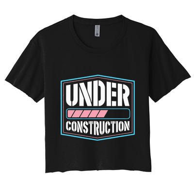 Under Construction Pride Transitioning Mtf Ftm Crop Top