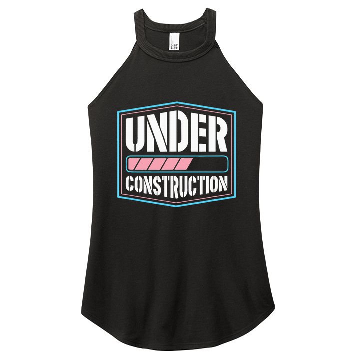 Under Construction Pride Transitioning Mtf Ftm Women's Perfect Tri Rocker Tank