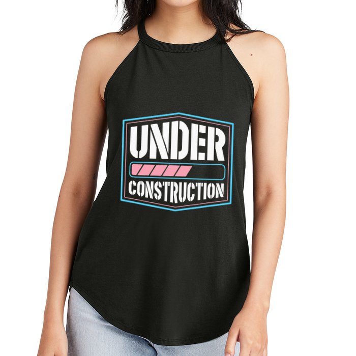 Under Construction Pride Transitioning Mtf Ftm Women's Perfect Tri Rocker Tank