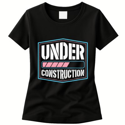 Under Construction Pride Transitioning Mtf Ftm Womens T-Shirt
