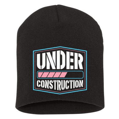 Under Construction Pride Transitioning Mtf Ftm Short Acrylic Beanie