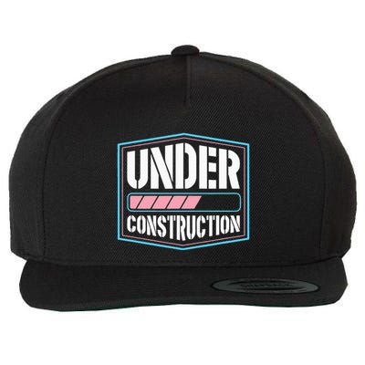 Under Construction Pride Transitioning Mtf Ftm Wool Snapback Cap