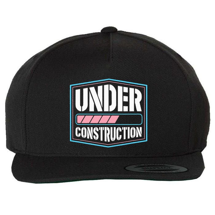 Under Construction Pride Transitioning Mtf Ftm Wool Snapback Cap