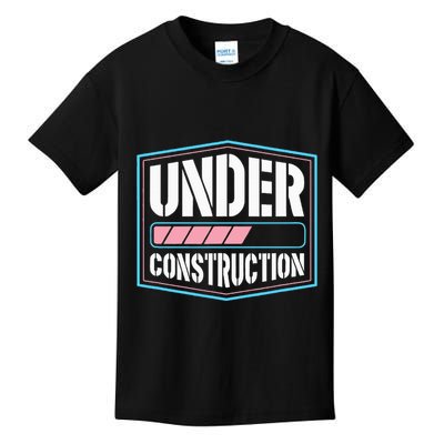 Under Construction Pride Transitioning Mtf Ftm Kids T-Shirt