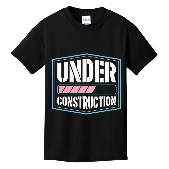 Under Construction Pride Transitioning Mtf Ftm Kids T-Shirt