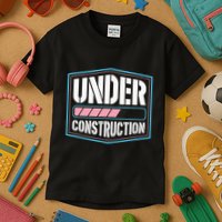 Under Construction Pride Transitioning Mtf Ftm Kids T-Shirt
