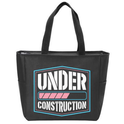 Under Construction Pride Transitioning Mtf Ftm Zip Tote Bag