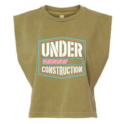 Under Construction Pride Transitioning Mtf Ftm Garment-Dyed Women's Muscle Tee