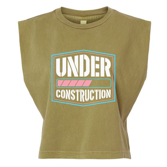 Under Construction Pride Transitioning Mtf Ftm Garment-Dyed Women's Muscle Tee
