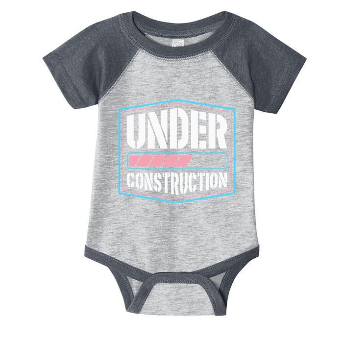 Under Construction Pride Transitioning Mtf Ftm Infant Baby Jersey Bodysuit