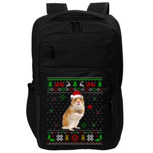 Ugly Christmas Pajama Sweater Hamster Animals Lover Funny Gift Impact Tech Backpack