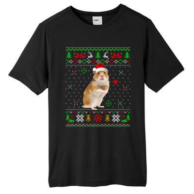 Ugly Christmas Pajama Sweater Hamster Animals Lover Funny Gift Tall Fusion ChromaSoft Performance T-Shirt