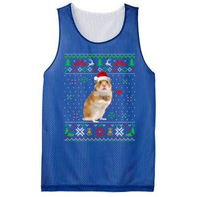 Ugly Christmas Pajama Sweater Hamster Animals Lover Funny Gift Mesh Reversible Basketball Jersey Tank