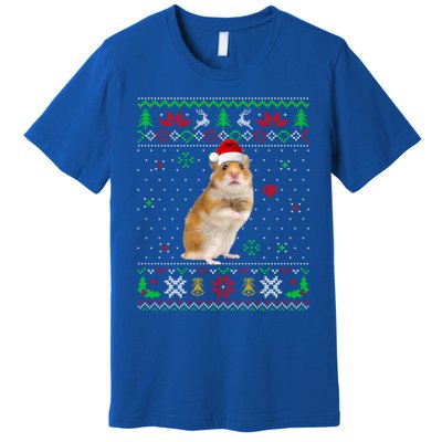 Ugly Christmas Pajama Sweater Hamster Animals Lover Funny Gift Premium T-Shirt