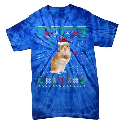 Ugly Christmas Pajama Sweater Hamster Animals Lover Funny Gift Tie-Dye T-Shirt