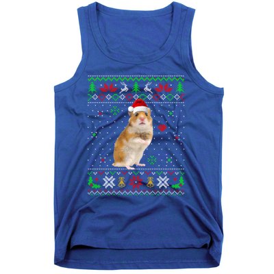 Ugly Christmas Pajama Sweater Hamster Animals Lover Funny Gift Tank Top