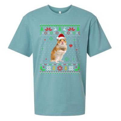 Ugly Christmas Pajama Sweater Hamster Animals Lover Funny Gift Sueded Cloud Jersey T-Shirt