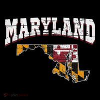 Us Citizen Proud America State Flag Land Map Maryland High Crown Mesh Back Trucker Hat