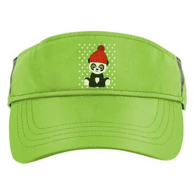 Ugly Christmas Panda Bear Santa Hat Cute Funny Xmas Funny Gift Great Gift Adult Drive Performance Visor