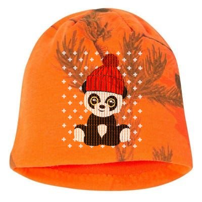 Ugly Christmas Panda Bear Santa Hat Cute Funny Xmas Funny Gift Great Gift Kati - Camo Knit Beanie