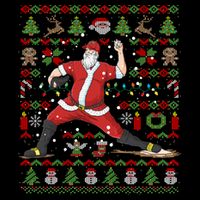 Ugly Christmas Pitcher Baseball Santa Claus Great Gift Doggie Tank