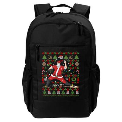 Ugly Christmas Pitcher Baseball Santa Claus Great Gift Backpack