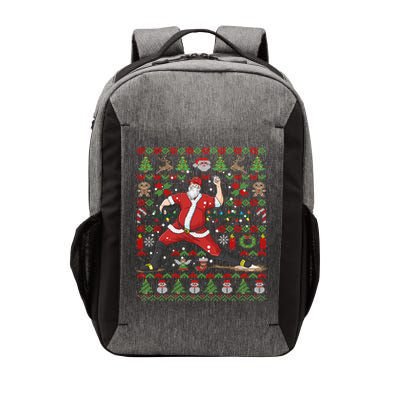 Ugly Christmas Pitcher Baseball Santa Claus Great Gift Vector Backpack