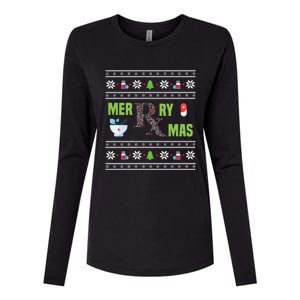 Ugly Christmas Pharmacy Tech Merry Xmas Pharmacist Gift Womens Cotton Relaxed Long Sleeve T-Shirt