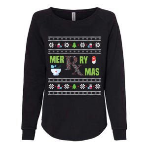 Ugly Christmas Pharmacy Tech Merry Xmas Pharmacist Gift Womens California Wash Sweatshirt