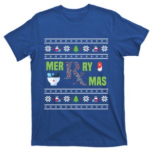 Ugly Christmas Pharmacy Tech Merry Xmas Pharmacist Gift T-Shirt