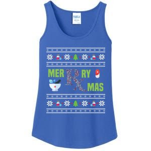 Ugly Christmas Pharmacy Tech Merry Xmas Pharmacist Gift Ladies Essential Tank