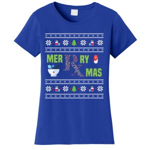 Ugly Christmas Pharmacy Tech Merry Xmas Pharmacist Gift Women's T-Shirt