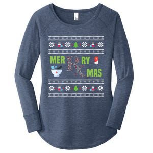 Ugly Christmas Pharmacy Tech Merry Xmas Pharmacist Gift Women's Perfect Tri Tunic Long Sleeve Shirt