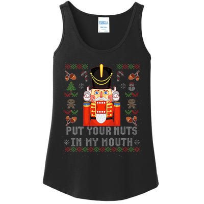 Ugly Christmas Put Your Nuts In My Mouth Nutcracker Ladies Essential Tank