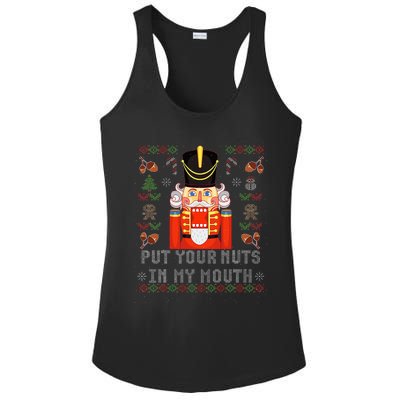 Ugly Christmas Put Your Nuts In My Mouth Nutcracker Ladies PosiCharge Competitor Racerback Tank