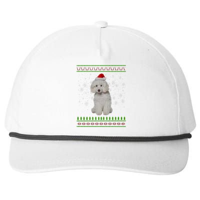 Ugly Christmas Poodle Dog Xmas Merry Christmas Funny Gift Meaningful Gift Snapback Five-Panel Rope Hat