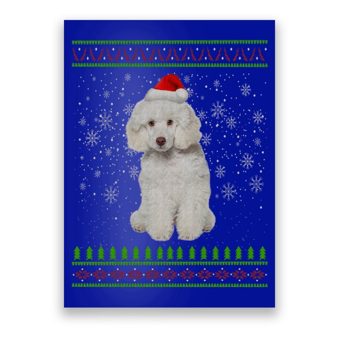 Ugly Christmas Poodle Dog Xmas Merry Christmas Funny Gift Meaningful Gift Poster