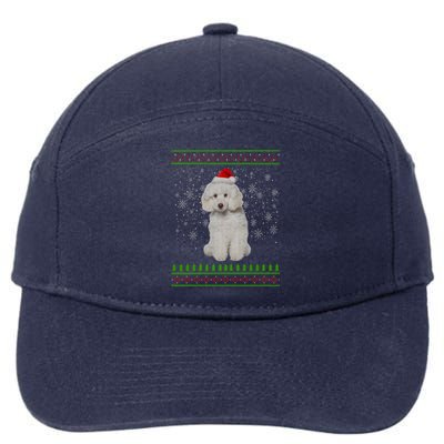 Ugly Christmas Poodle Dog Xmas Merry Christmas Funny Gift Meaningful Gift 7-Panel Snapback Hat