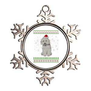 Ugly Christmas Poodle Dog Xmas Merry Christmas Funny Gift Meaningful Gift Metallic Star Ornament