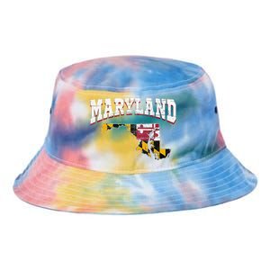 Us Citizen Proud America State Flag Land Map Maryland Tie Dye Newport Bucket Hat