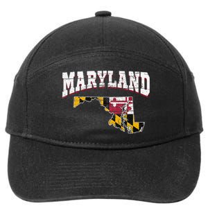 Us Citizen Proud America State Flag Land Map Maryland 7-Panel Snapback Hat