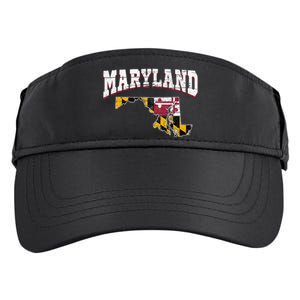 Us Citizen Proud America State Flag Land Map Maryland Adult Drive Performance Visor