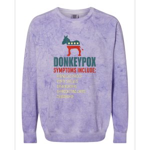 Unny Conservative Republican Anti Biden Donkeypox Colorblast Crewneck Sweatshirt