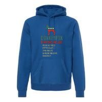 Unny Conservative Republican Anti Biden Donkeypox Premium Hoodie