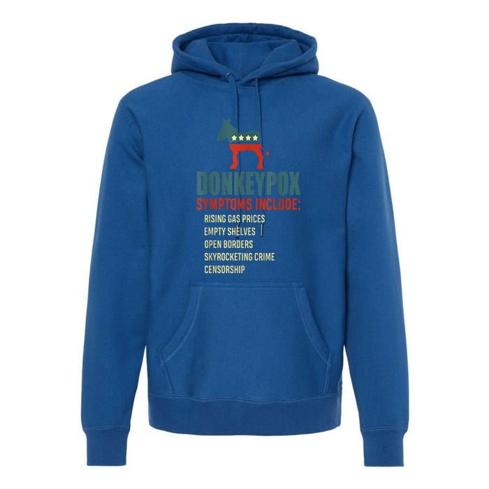 Unny Conservative Republican Anti Biden Donkeypox Premium Hoodie