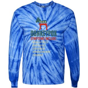 Unny Conservative Republican Anti Biden Donkeypox Tie-Dye Long Sleeve Shirt