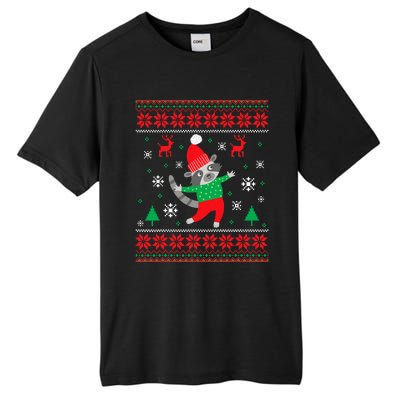 Ugly Christmas Raccoon Xmas Party Raccoon Lover Tall Fusion ChromaSoft Performance T-Shirt